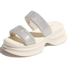 Serena Glit Platform Slippers