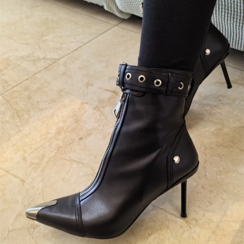 Manilla Zipper Heels