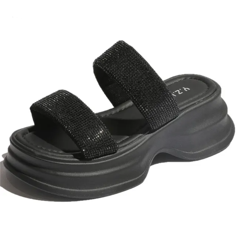 Serena Glit Platform Slippers