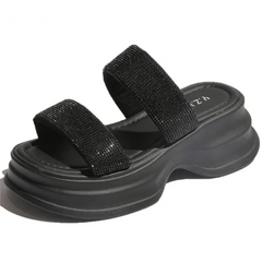 Serena Glit Platform Slippers