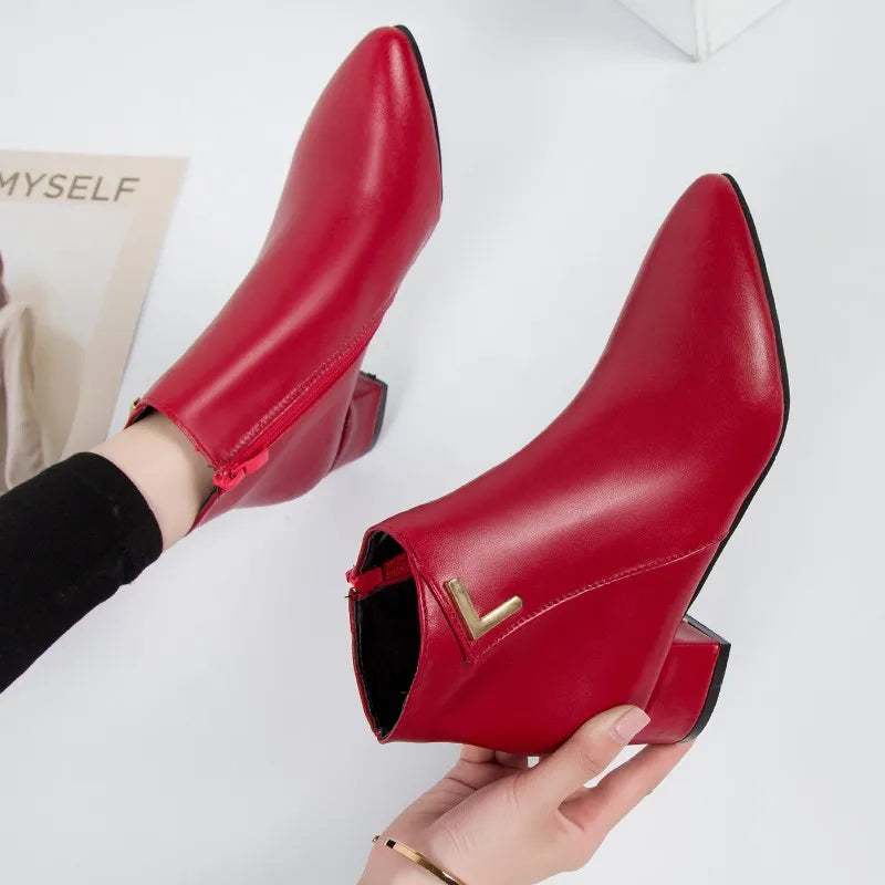Waterproof Plus Size Comfortable Soft Bottom Platform Ankle Boot