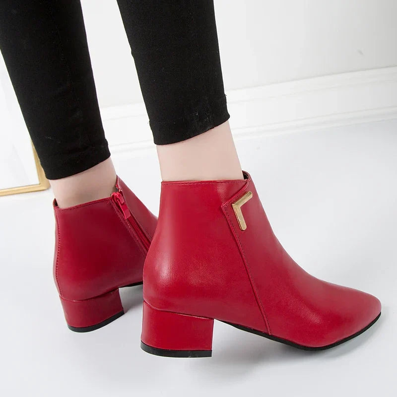 Waterproof Plus Size Comfortable Soft Bottom Platform Ankle Boot