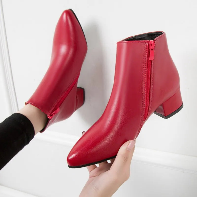 Waterproof Plus Size Comfortable Soft Bottom Platform Ankle Boot
