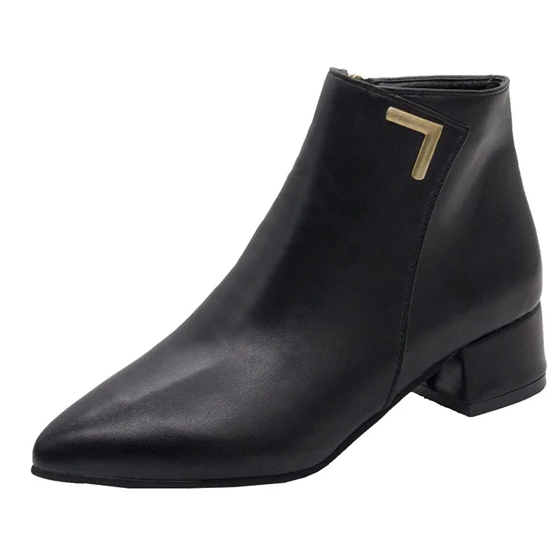Waterproof Plus Size Comfortable Soft Bottom Platform Ankle Boot