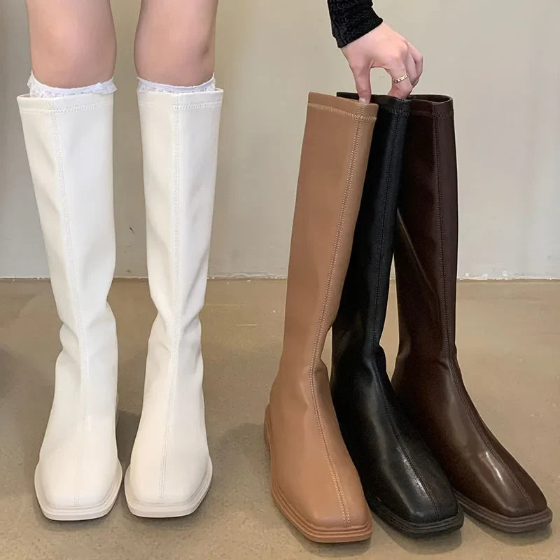 Pointed Toe Knee High Boots
