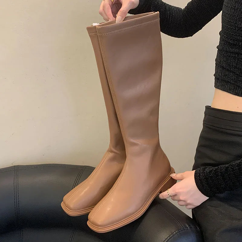 Pointed Toe Knee High Boots