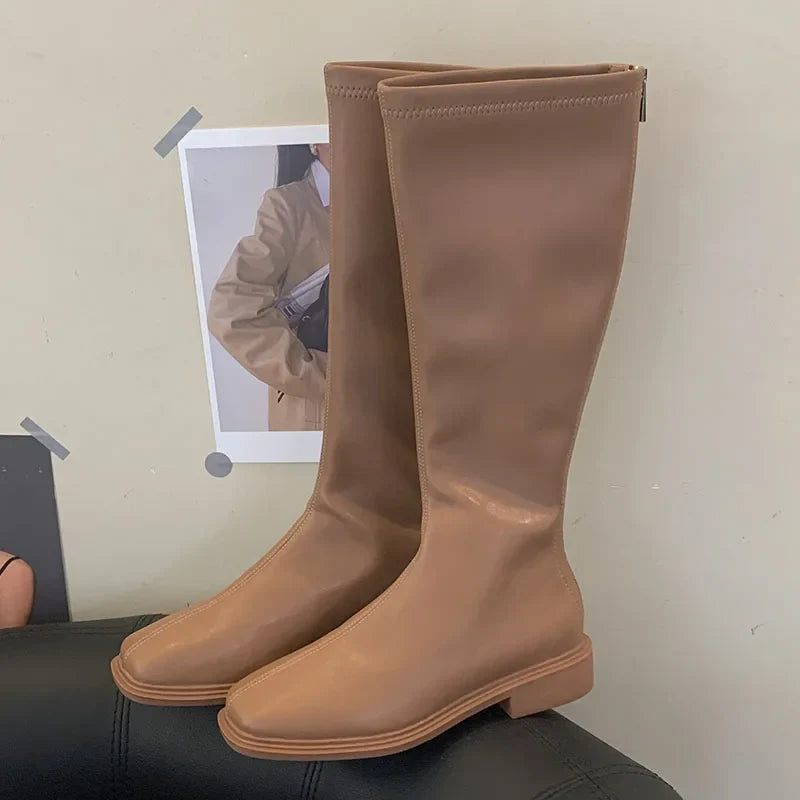 Pointed Toe Knee High Boots