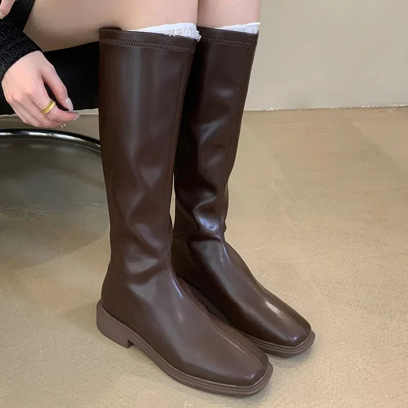 Pointed Toe Knee High Boots