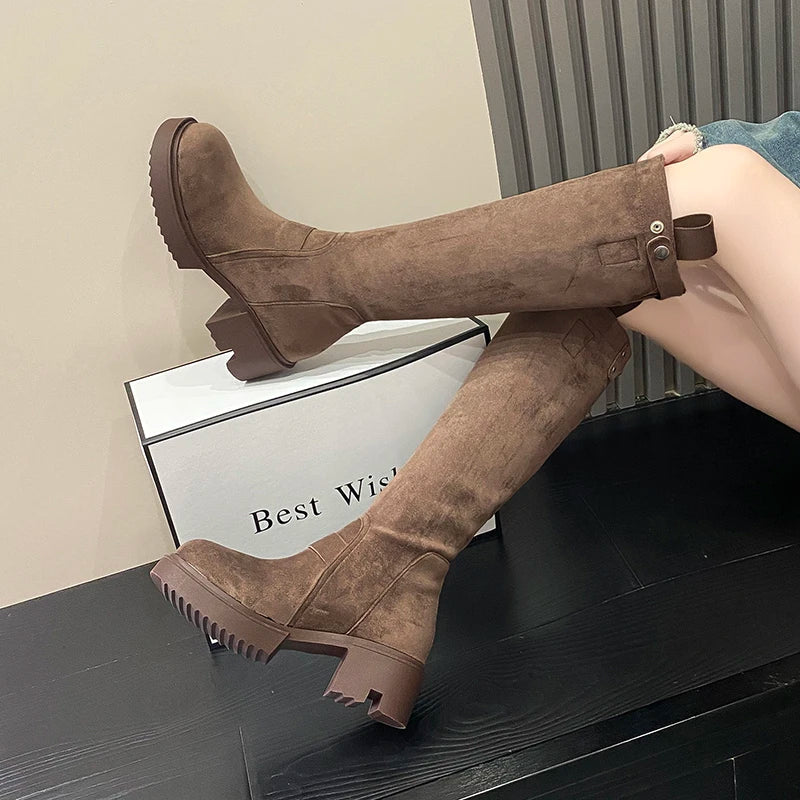 Casual Retro Comfortable Versatile Knee High Boots
