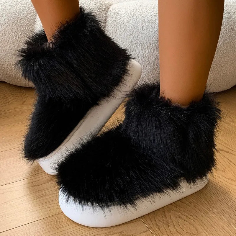 Casual Plush Shoes New Plush and Warm Women's Snow Boots