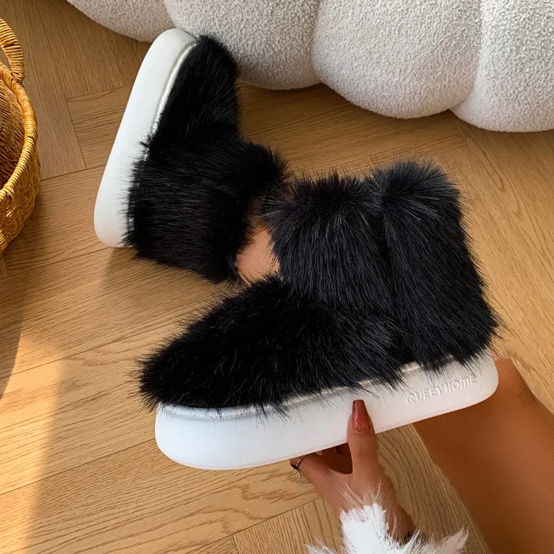 Casual Plush Shoes New Plush and Warm Women's Snow Boots