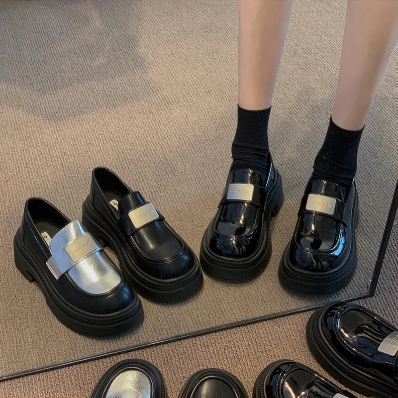 Fur Platform Comfortable Creepers Retro Casual Modis Loafers