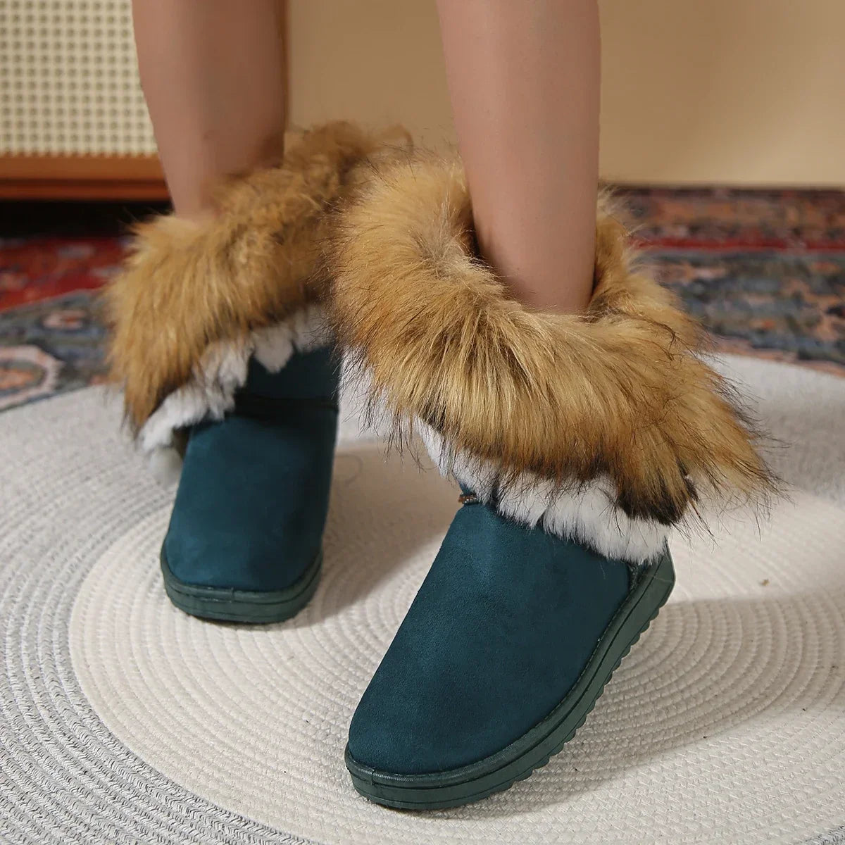 Fleece Thickened Warm Flat Non-slip Snow Boot