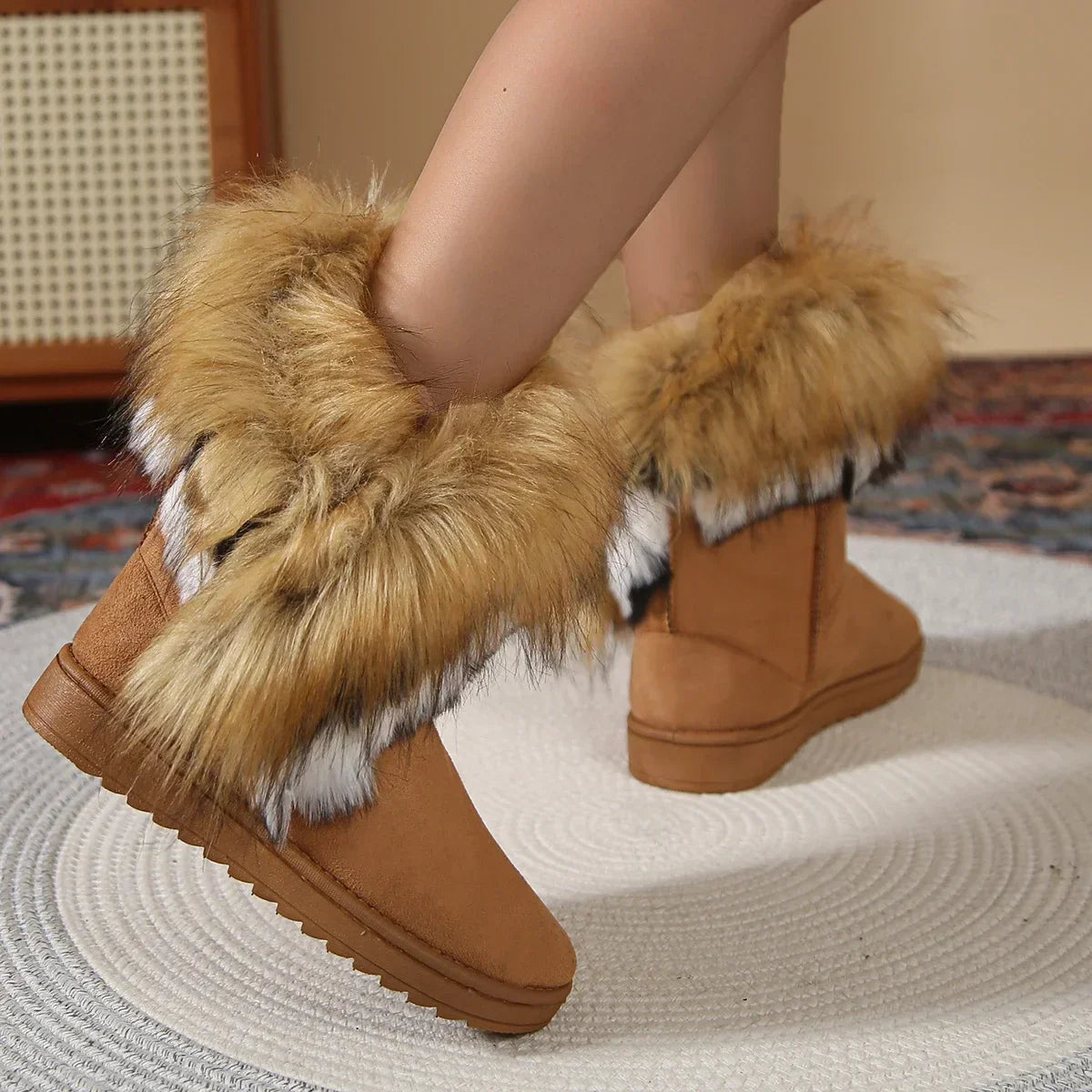 Fleece Thickened Warm Flat Non-slip Snow Boot