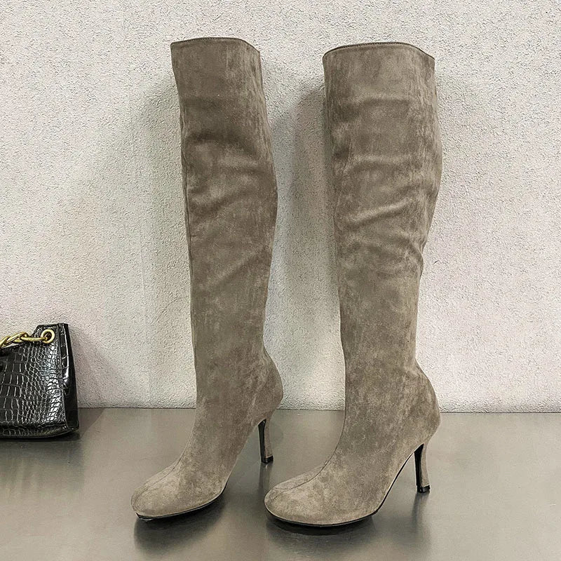Elegant Trendy Pointed Toe Knee High Boots