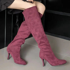 Elegant Trendy Pointed Toe Knee High Boots