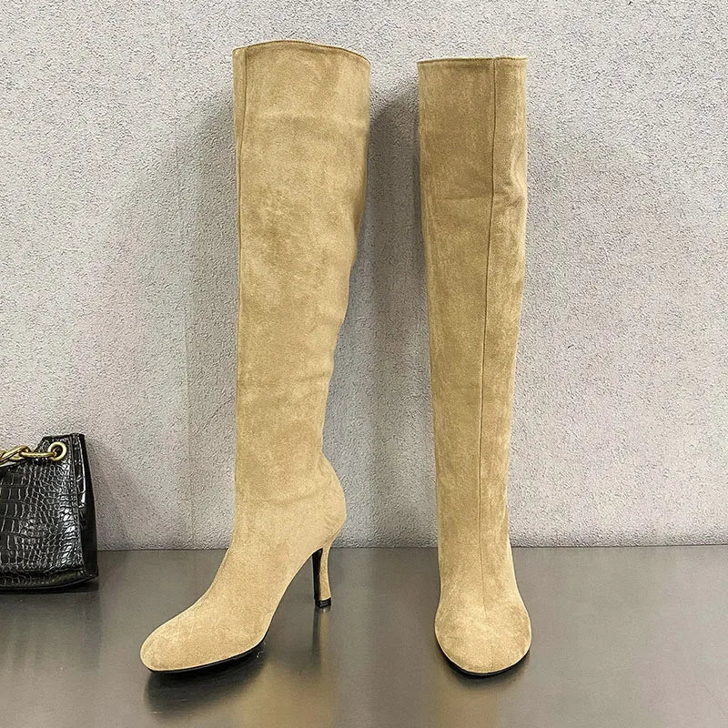 Elegant Trendy Pointed Toe Knee High Boots