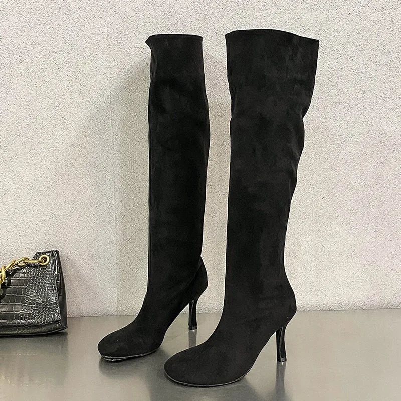 Elegant Trendy Pointed Toe Knee High Boots