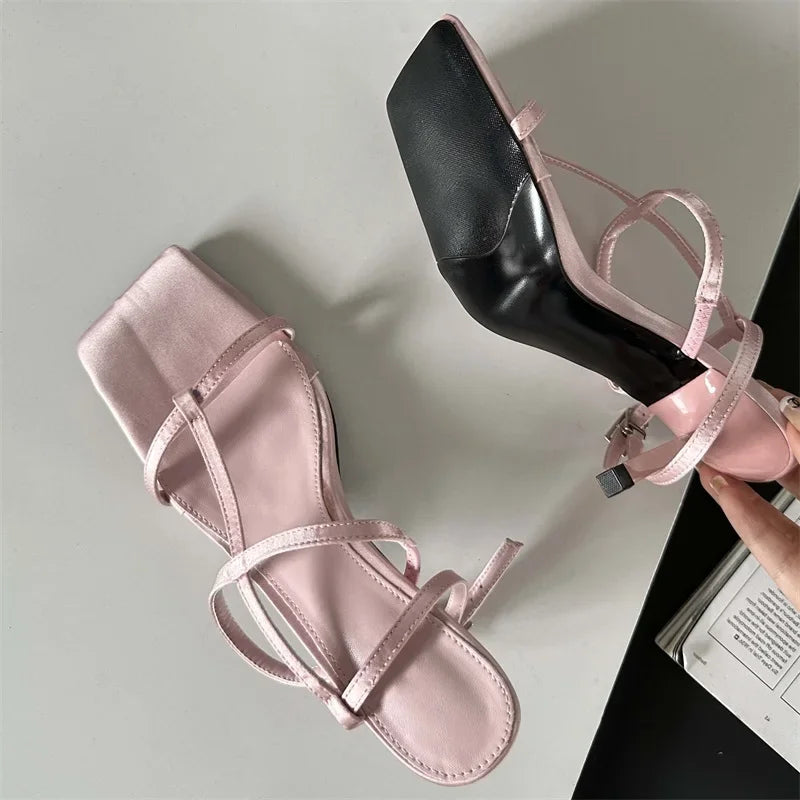 Open Toe Chic Stylish Elegant Casual Low Heel Pumps