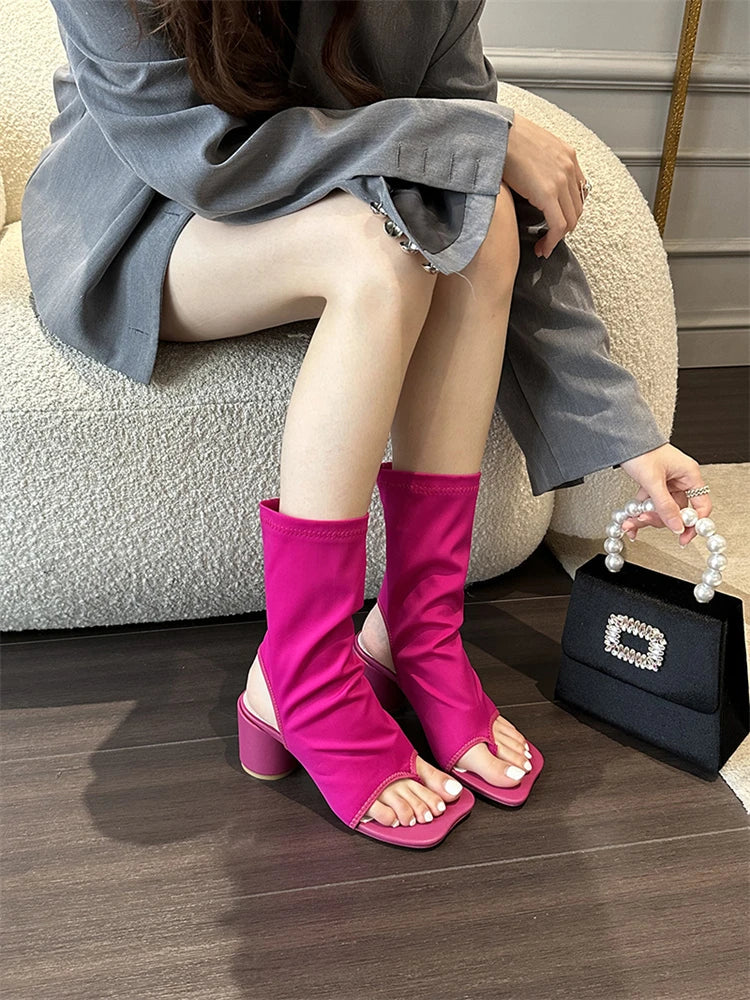 Butterfly-knot Stylish Casual Transparent Low Heel Pumps