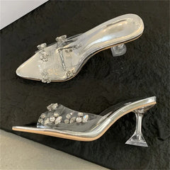 Diamond PVC Transparent Pointed Toe