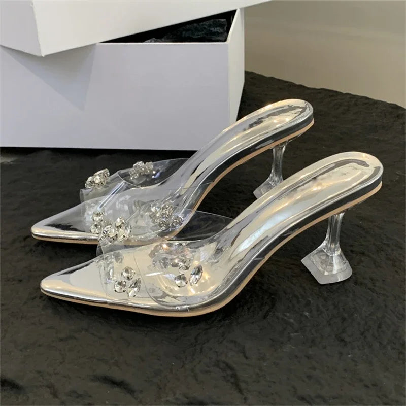 Diamond PVC Transparent Pointed Toe