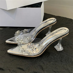 Diamond PVC Transparent Pointed Toe