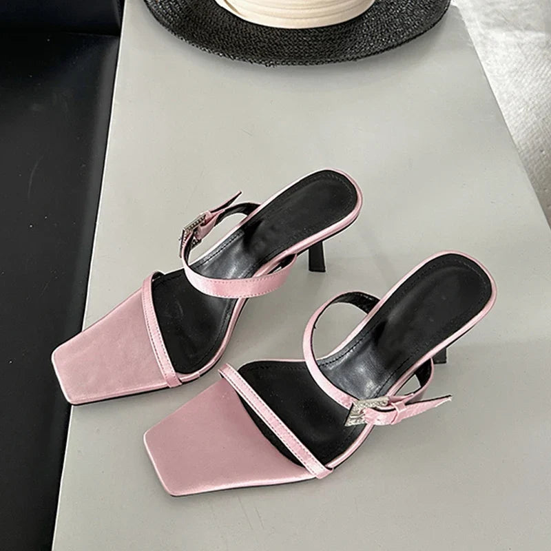 Thins Party Stripper Mules Slides Low Heel Pumps