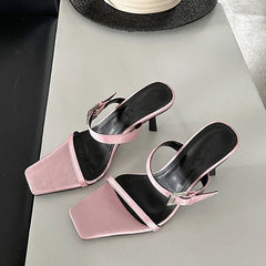 Thins Party Stripper Mules Slides Low Heel Pumps