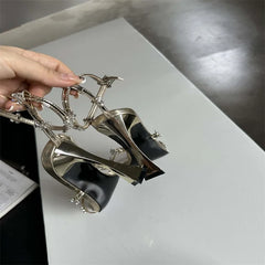 Square Toe Party Dress Low Heel Pumps