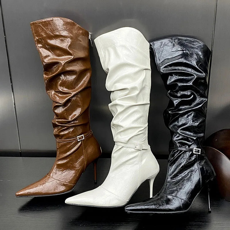Stylish Trendy Elegant Comfortable Pointed Toe Knee High Boots