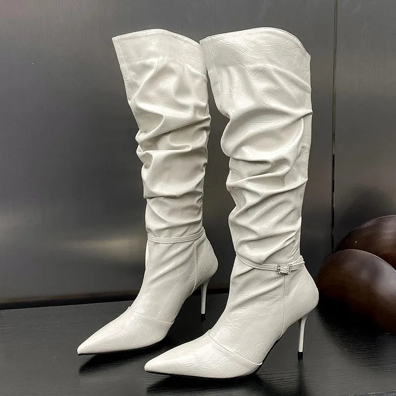 Stylish Trendy Elegant Comfortable Pointed Toe Knee High Boots