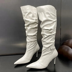 Stylish Trendy Elegant Comfortable Pointed Toe Knee High Boots