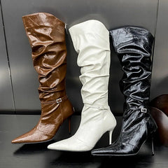 Stylish Trendy Elegant Comfortable Pointed Toe Knee High Boots