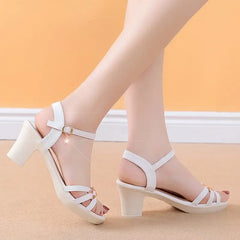 Simple Comfortable Stylish Elegant New One Line High Low Heel Pumps