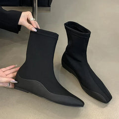 Elastic Ankle Sock Slip On Height Increasing Stretch Ankle Boot