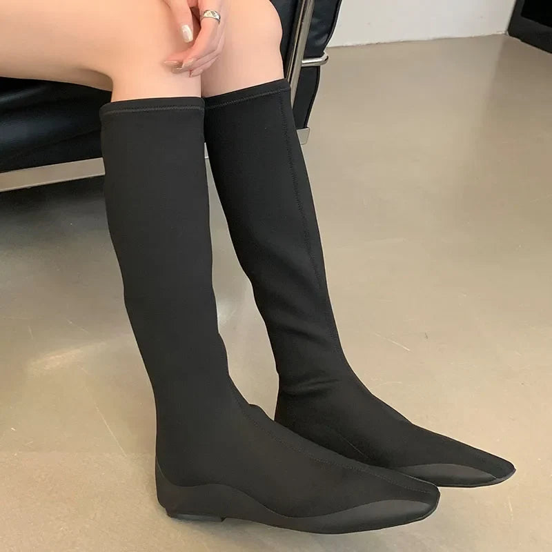 Elastic Ankle Sock Slip On Height Increasing Stretch Ankle Boot