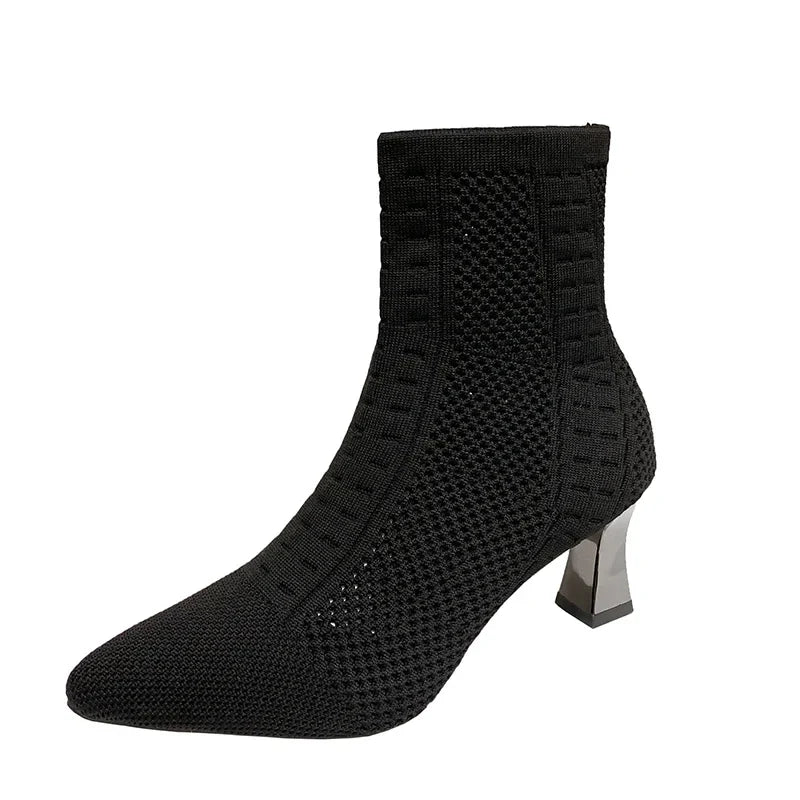 Knitted Breathable Casual Versatile Stretch Plus Size Ankle Boot