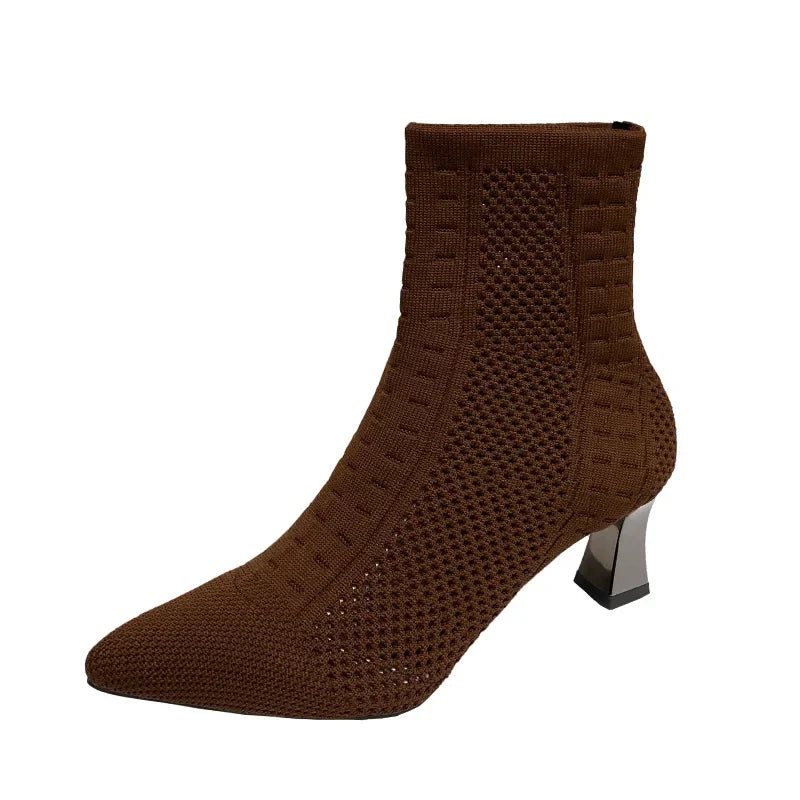 Knitted Breathable Casual Versatile Stretch Plus Size Ankle Boot