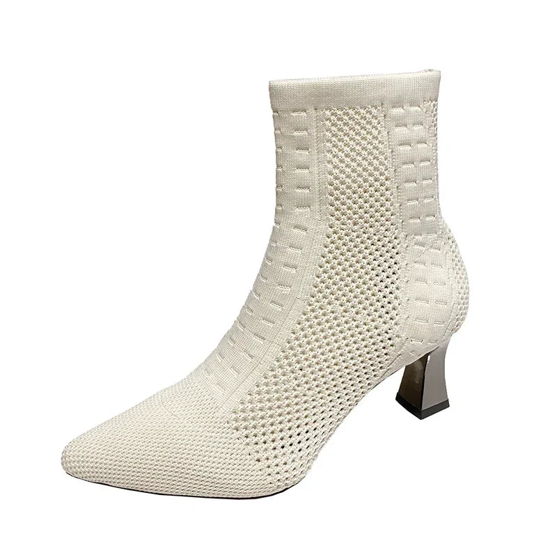 Knitted Breathable Casual Versatile Stretch Plus Size Ankle Boot
