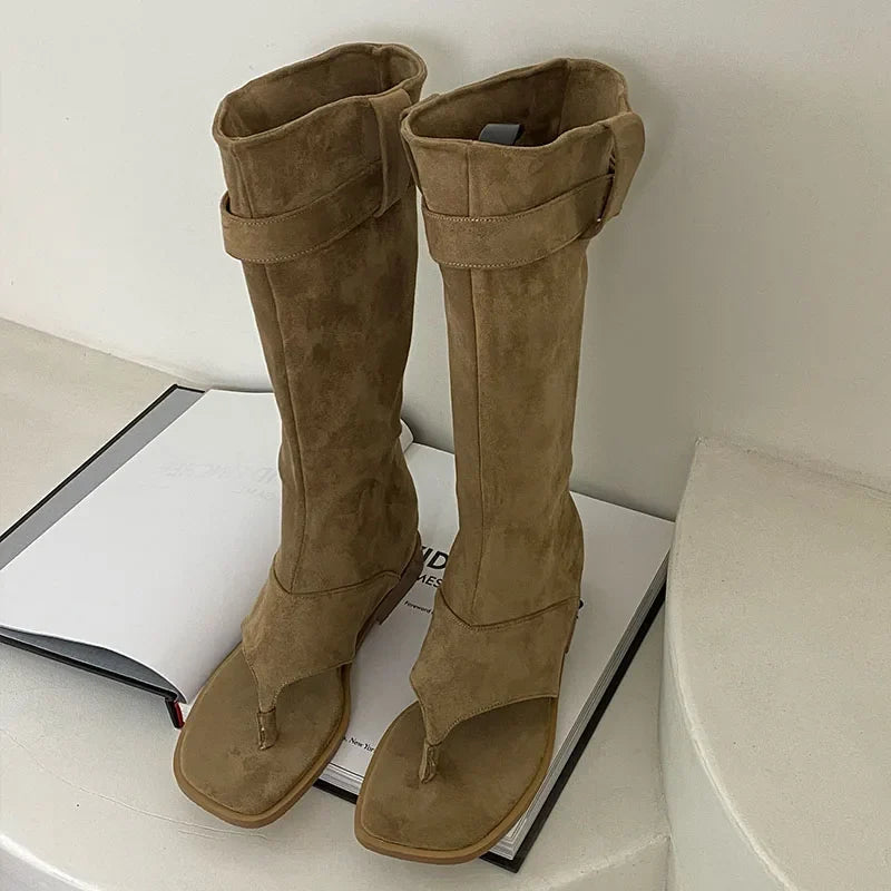 Trendy Elegant Pointed Toe Knee High Boots