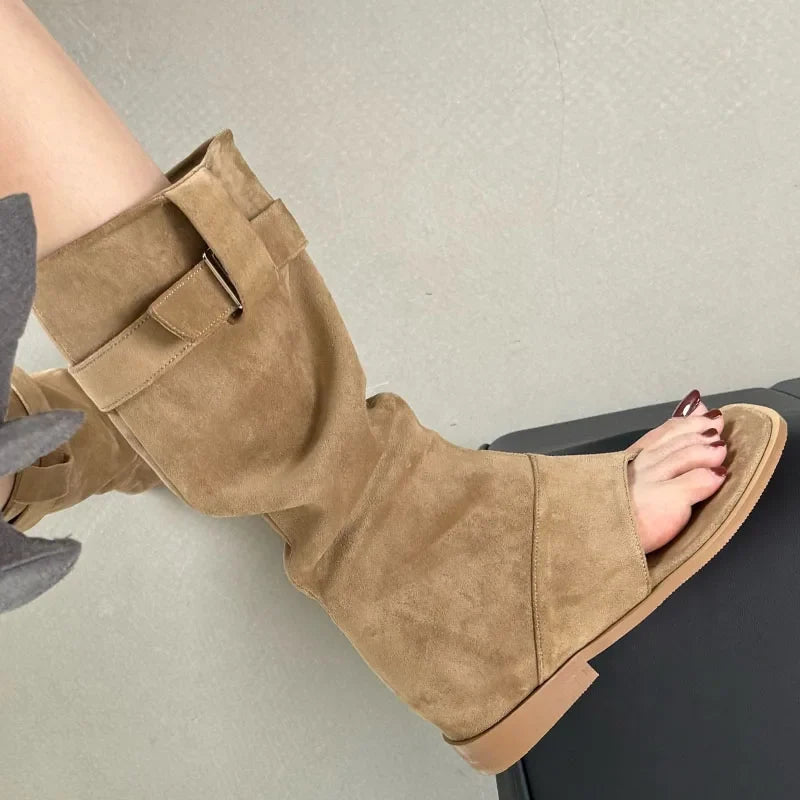 Trendy Elegant Pointed Toe Knee High Boots