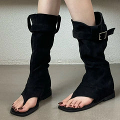 Trendy Elegant Pointed Toe Knee High Boots