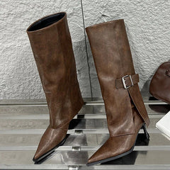 Stylish Elegant Chic Comfortable Pointed Toe Knee High Boots