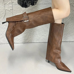 Stylish Elegant Chic Comfortable Pointed Toe Knee High Boots