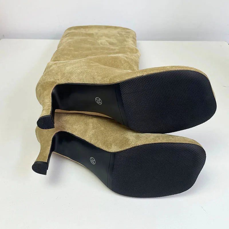 Modern Comfortable Pointed Toe Knee High Boots