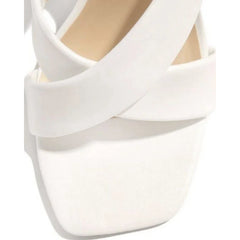 Cisscross High Heel Square Toe PU Leather Party Workwear High Heel