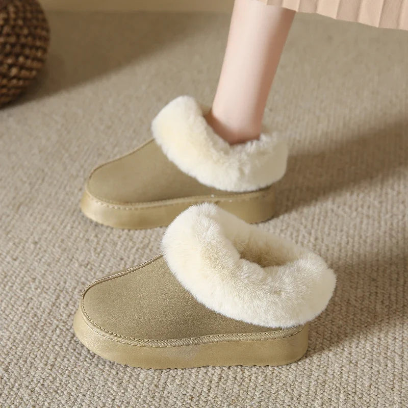 Faux Fur Non-Slip Warm Short Comfortable Platform Snow Boot