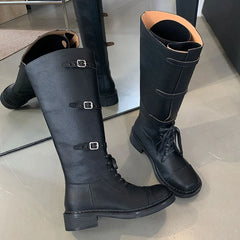 Slip-On Stylish Pointed Toe Knee High Boots