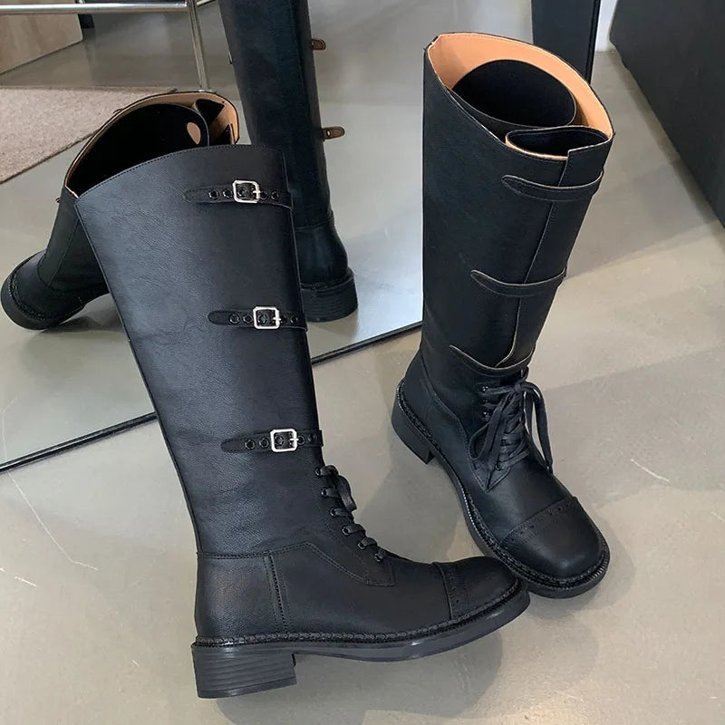 Slip-On Stylish Pointed Toe Knee High Boots